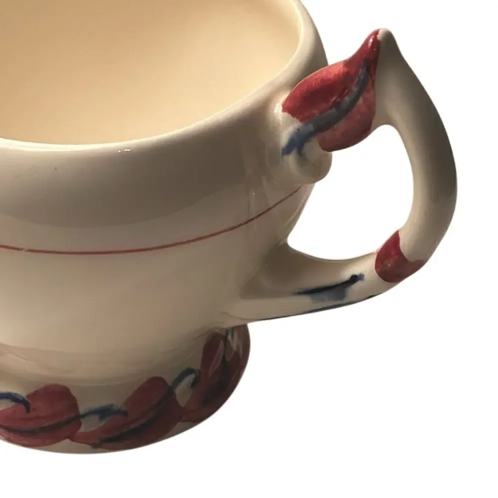 Vernon Kilns Mountain Hand Painted Pottery Creamer Pitcher Made in USA